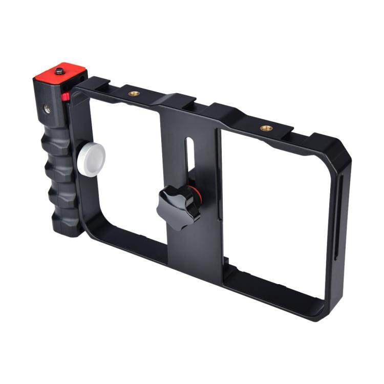 YELANGU YLG0901B Vlogging Transmisión en vivo Smartphone Jaula de plástico Video Rig Filmación Grabación Mango Estabilizador Soporte para iPhone, Galaxy, Huawei, Xiaomi, HTC, LG, Google y otros teléfonos inteligentes, YLG0901B - venhogarsa.com