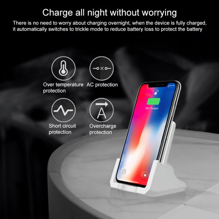 Soporte de cargador rápido inalámbrico vertical para teléfono móvil A918 10W