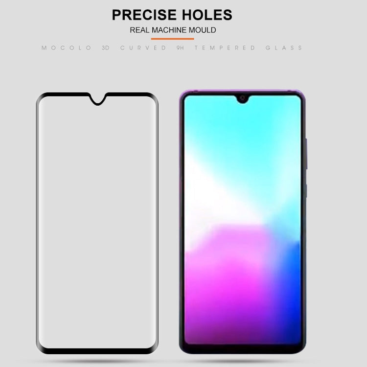 Mocolo Full Glue 0.33mm 9H 3D Película de vidrio templado de borde redondo para Huawei Mate 20, Huawei Mate 20