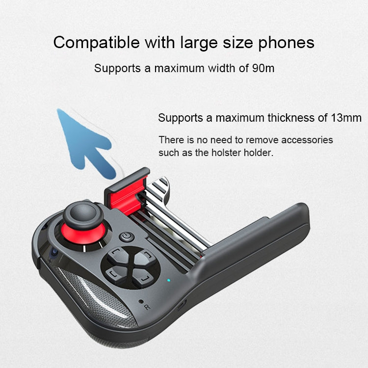 MOCUTE-059 Bluetooth 4.0 Gamepad Bluetooth para zurdos de modo dual para teléfonos de 6,5 a 7,2 pulgadas, compatible con conexión directa y reproducción directa de Android / IOS