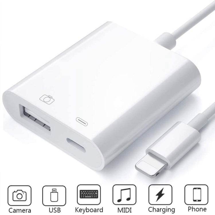 ZS-KL21806 2 en 1 8 pines a USB 3.0 + Adaptador OTG de lectura USB para cámara, compatible con sistemas IOS 13 y superiores - venhogarsa.com