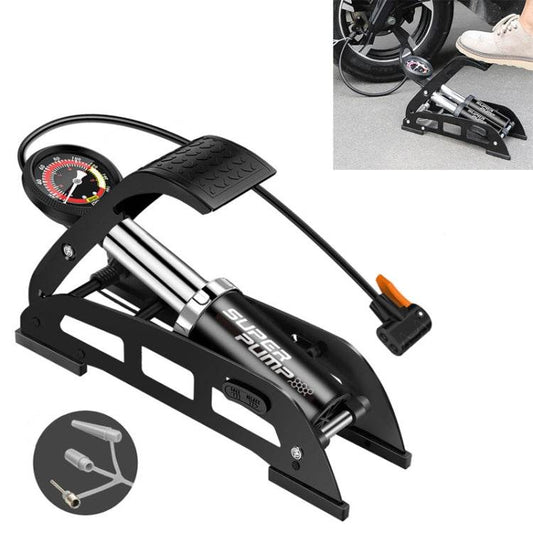 0905 Bomba de aire de Pedal de cilindro inflable de tubo único más grueso portátil para coche/motocicleta/bicicleta, 0905 - venhogarsa.com