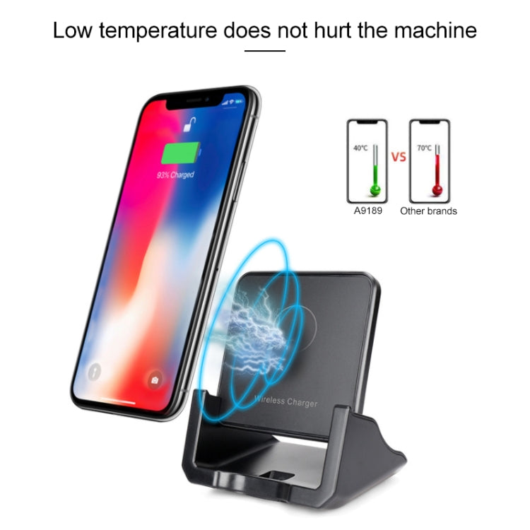 Soporte de cargador rápido inalámbrico vertical para teléfono móvil A918 10W