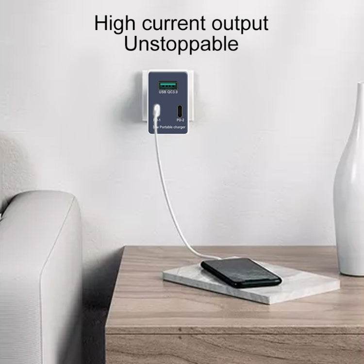 WLX-X3 36W 90 grados Cargador USB multifunción portátil con clavija plegable, enchufe de EE. UU. - venhogarsa.com