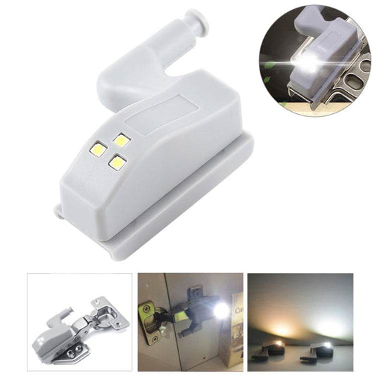 0.3W Bisagra interior universal Lámpara con sensor LED Armario 3 LED Luz nocturna Bombilla de encendido/apagado automático, 1 PCS White Light, 1 PCS Warm White - venhogarsa.com