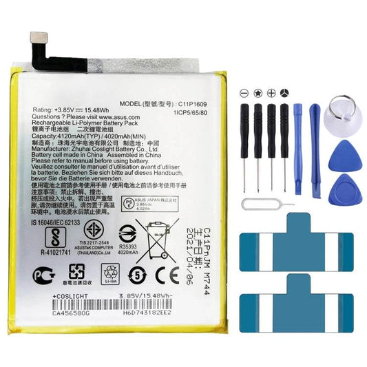 Batería de polímero de litio de 4020mAh C11P1609 para Asus Zenfone 3 Max ZC553KL, For Asus Zenfone 3 Max ZC553KL - venhogarsa.com