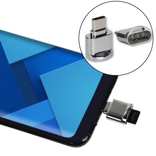 Tarjeta TF a USB-C / Adaptador OTG macho de aleación de aluminio tipo C con llavero - venhogarsa.com