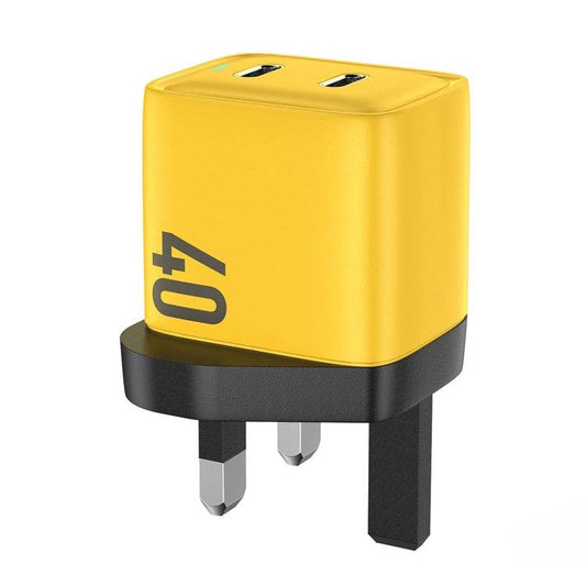 WK WP-U128 Cargador de nitruro de galio con interfaz dual USB-C/tipo-C de 40 W, especificaciones: enchufe para Reino Unido, UK Plug - venhogarsa.com
